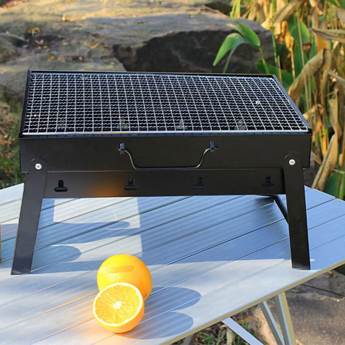 PARRILLA PLEGABLE A CARBON PORTATIL